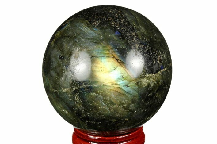 Flashy, Polished Labradorite Sphere - Great Color Play #180608
